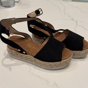Black Espadrille Sandals